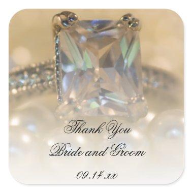 Princess Diamond Ring Wedding Thank You Favor Tags