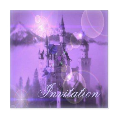 princess party fairytale castle Invitations