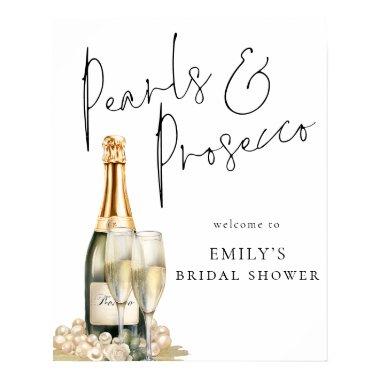 Printable Pearls Prosecco Welcome to  Poster