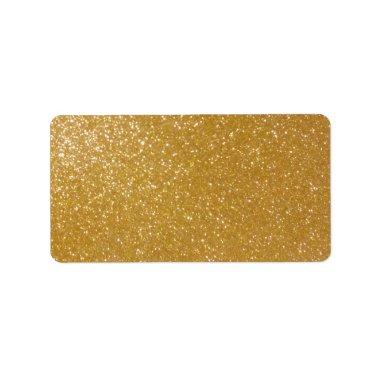 Printable shiny gold glitter blank address labels