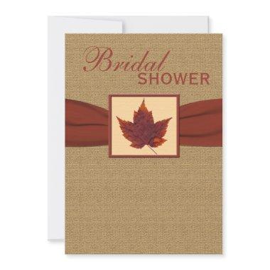 PRINTED RIBBON Autumn Leaf  Invite