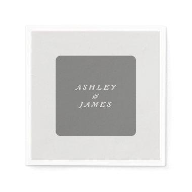 Professional elegant grey plain minimalist modern napkins