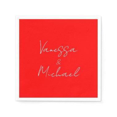 Professional handwriting name custom wedding napkins