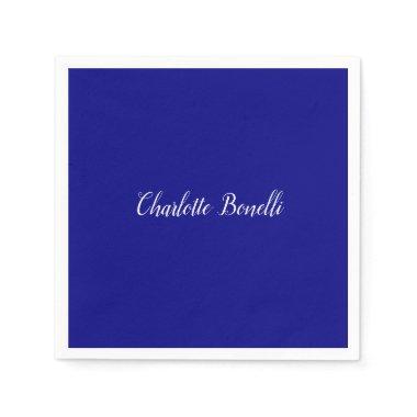 Professional Minimalist Navy Blue Napkins