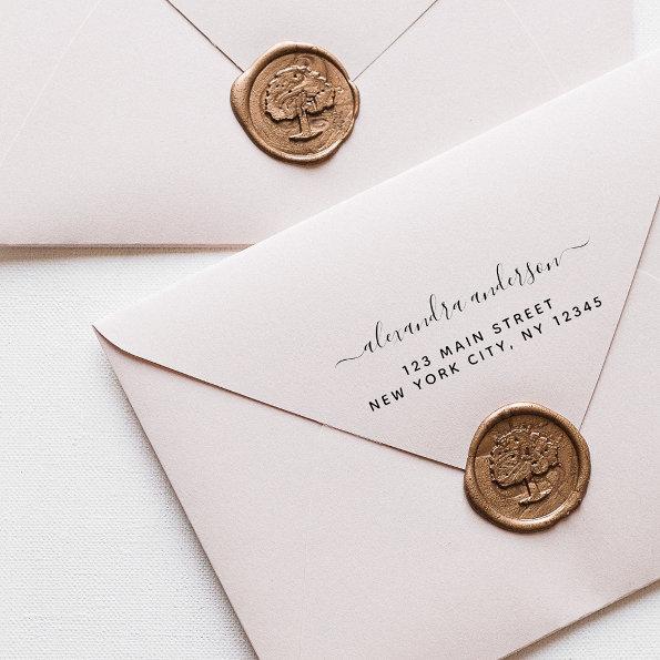 Professional or Personal Elegant Return Address Self-inking Stamp