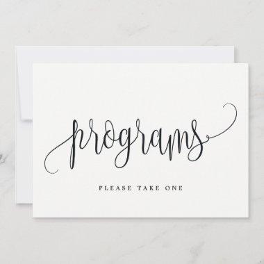 Programs Sign - Lovely Calligraphy