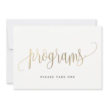 Programs Sign - Lovely Calligraphy