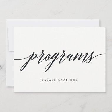 Programs Sign - Modern Script