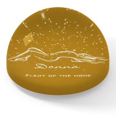 Promotion Custom Logo Gold Honey Body SPA Name  Paperweight