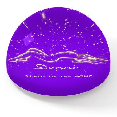 Promotion Social Media Gold Purple Body SPA Paperweight