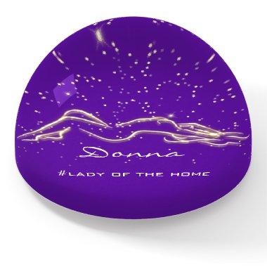 Promotion Social Media Gold Purple Body SPA  Paperweight
