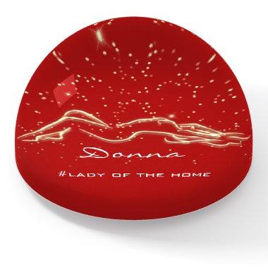 Promotion Social Media Gold Red Wine SPA Paperweight