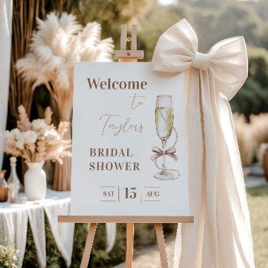 Prosecco and Pearls  Welcome Sign
