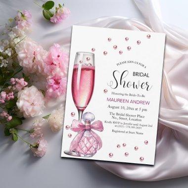 Prosecco Glass and Perfume Bottle