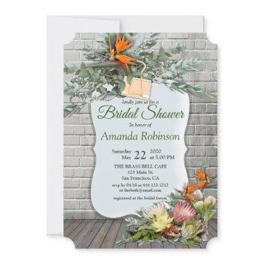 Protea - Strelitzia Flower Bridal Shower Invitations