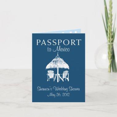 Puerto Vallarta Mexico Passport Bridal Shower Invitations