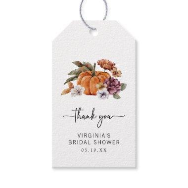 Pumpkin Bridal Shower Gift Tags
