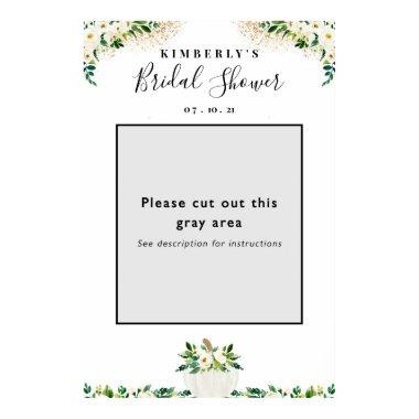 Pumpkin Bridal Shower Photo Booth Frame Prop Poster