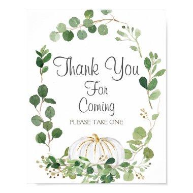 Pumpkin Bridal Shower Thank you for coming Poster