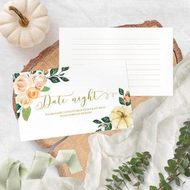 Pumpkin Fall Bridal Shower Date Night Invitations