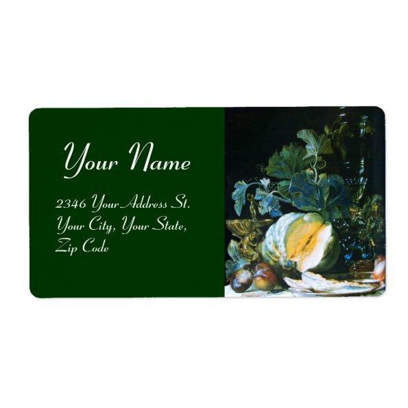 PUMPKIN ,FRUITS AND GLASSWARE Thanksgiving Label
