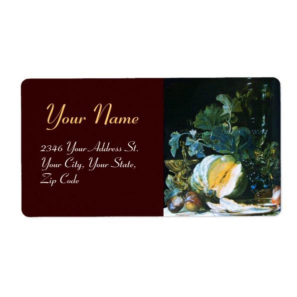 PUMPKIN ,FRUITS AND GLASSWARE Thanksgiving Label