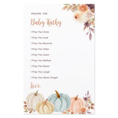 Pumpkin Rustic Floral Love Prayers for Baby Sign