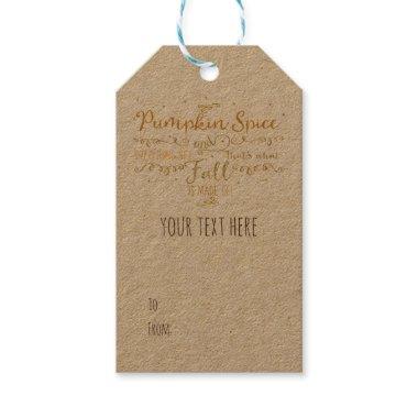 Pumpkin Spice & Everything Nice Fall Gift Tags