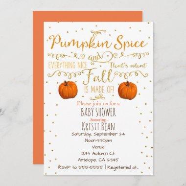 Pumpkin Spice & Everything Nice Fall Invitations
