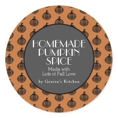 Pumpkin Spice Mix Cocoa Homemade Fall Classic Round Sticker