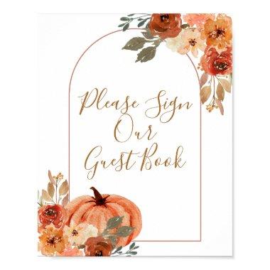 Pumpkin Terracota Boho Arch Please Sign our Guest