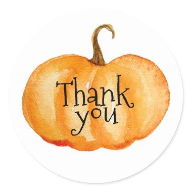 Pumpkin thank you sticker