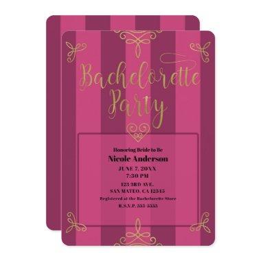 Purple and Gold Modern Glam Bachelorette Party