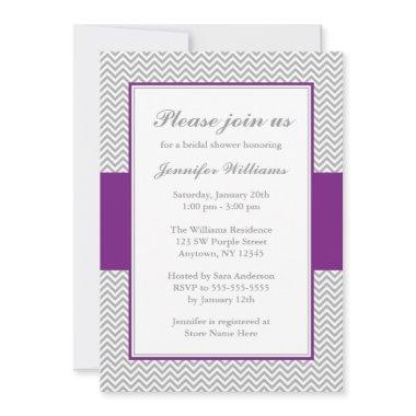 Purple and Gray Chevron