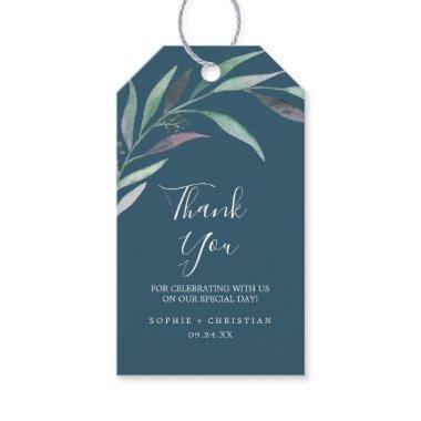 Purple and Green Eucalyptus | Blue Thank You Favor Gift Tags