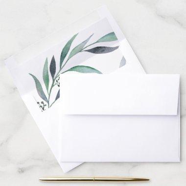 Purple and Green Eucalyptus Envelope Liner