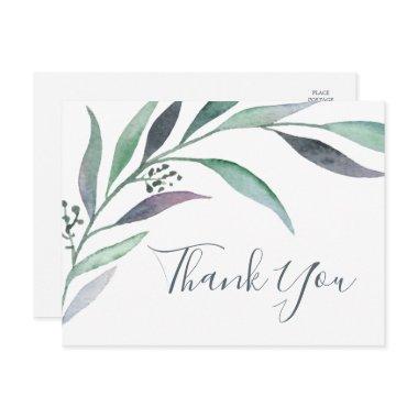 Purple and Green Eucalyptus Thank You PostInvitations