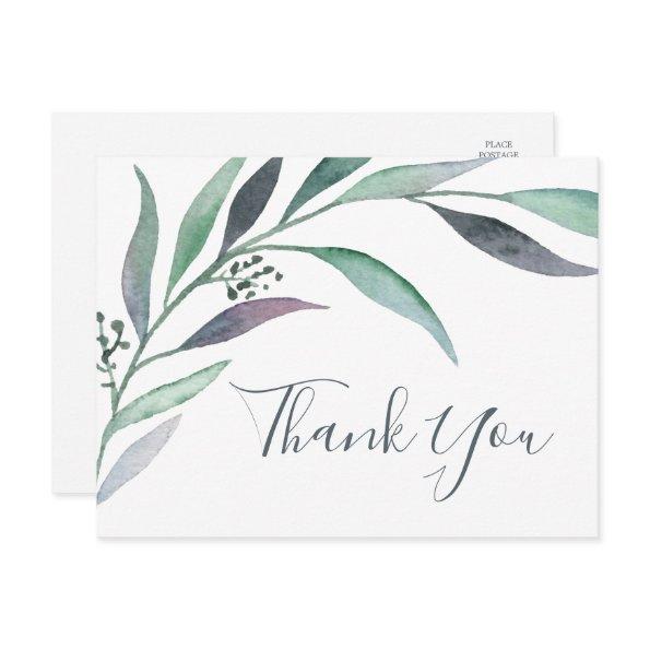 Purple and Green Eucalyptus Thank You Post