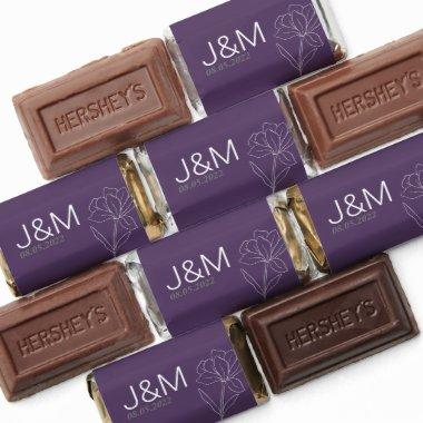 Purple and Grey Floral Hershey's Miniatures