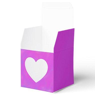 Purple and Pink 2x2 Square favor box with heart