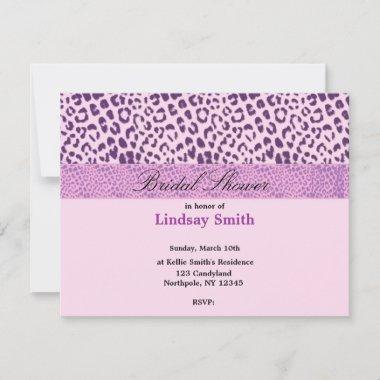 Purple and Pink Bridal Shower Invitations