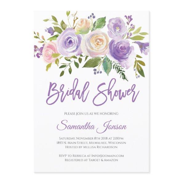 Purple and pink floral rustic