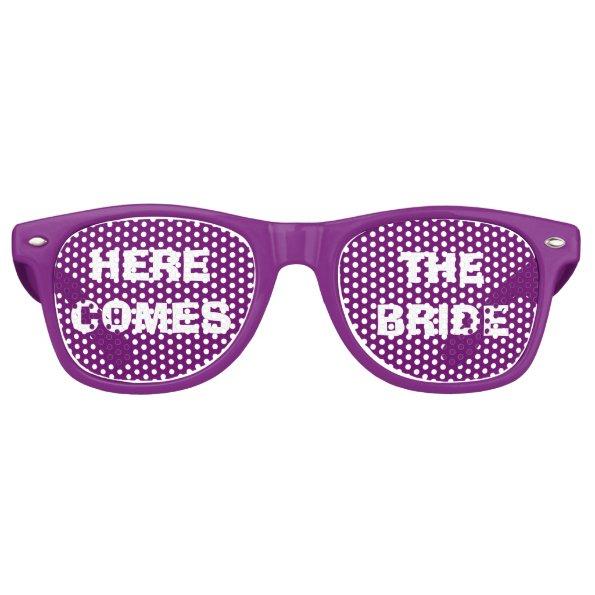 Purple and White Bride's Party Eye Glasses