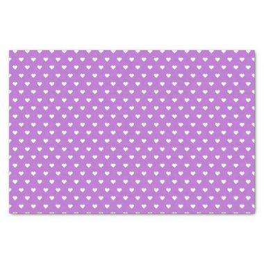 Purple and White Hearts | Custom Tissue Paper