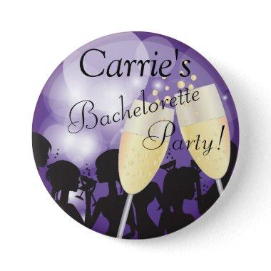 Purple - Bachelorette Diva Girls Night Out Pinback Button