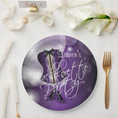 Purple Bachelorette Party Design Paper Plates