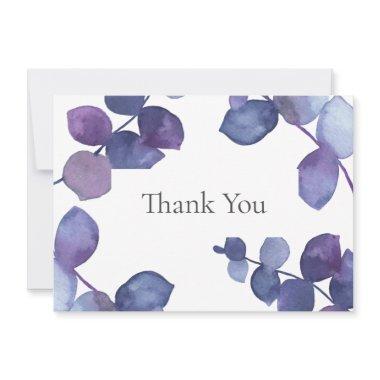 Purple Blue Eucalyptus Leaves Thank You