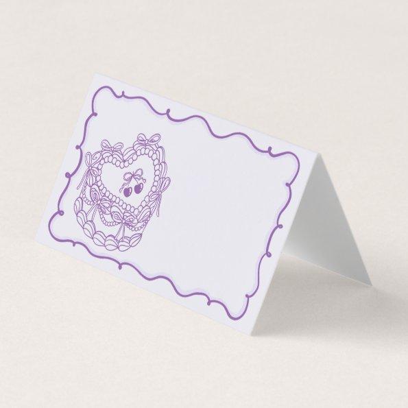 Purple Bow Coquette Cake Bachelorette Place