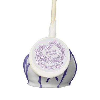 Purple Bow Retro Heart Coquette Cake  Cake Pops