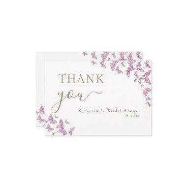 Purple Butterfly Boho Bridal Shower Thank You